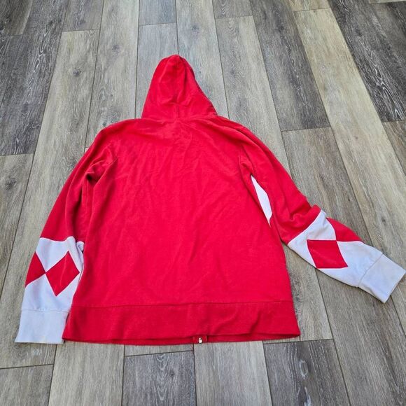 Mighty Morphin Power Rangers Red Ranger hoodie brand WeLoveFine zip up large - Picture 4 of 13